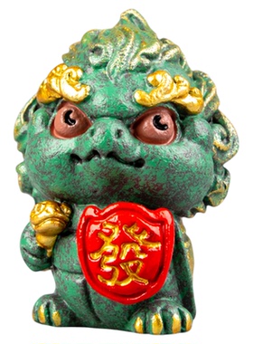 逗兽记青砂石摆件国潮桌面茶宠