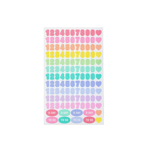 韩国antennashop彩色圆点数字贴纸手账相片卡DIY装饰贴重点标记贴