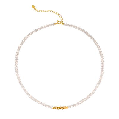 碎银子巴洛克珍珠项链锁骨链女