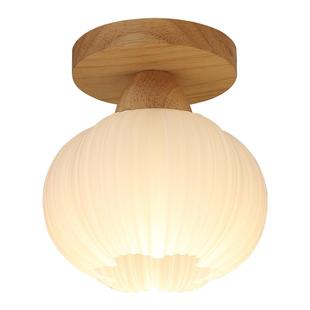 箭牌法式复古过道灯走廊灯中古原木风玄关入户灯衣帽间阳台吸顶灯