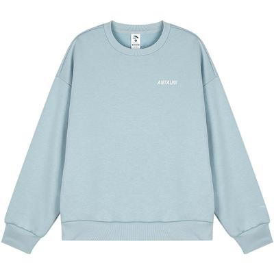 安踏加绒卫衣圆领长袖女款内搭