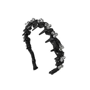 水钻带齿发箍女2026新款高级感洋气时尚高颅顶头箍洗脸发卡头饰夏