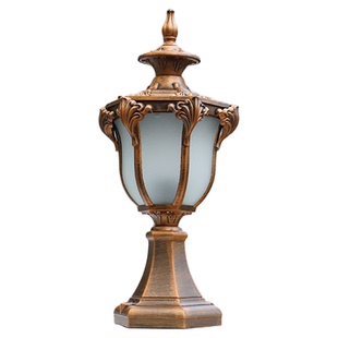欧式户外柱头灯LED复古装饰立柱式庭院灯别墅景观大门两侧柱子灯