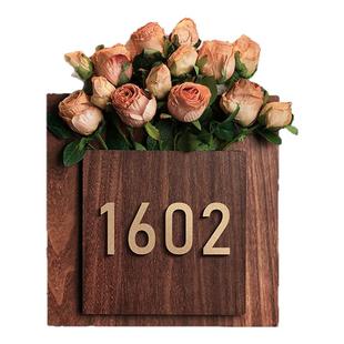 2026新款门牌号高级感轻奢创意入户门装饰定制出租房公寓门口中古风数字自粘欢迎回家仪式感号码牌家用房号