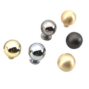 轻奢意式实心柜门圆形单孔拉手金色黑色法式简约橱柜衣柜抽屉把手