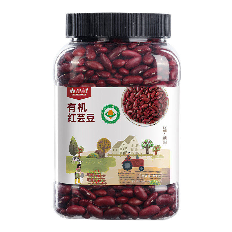 壶小鲜东北有机红芸豆800克*1罐