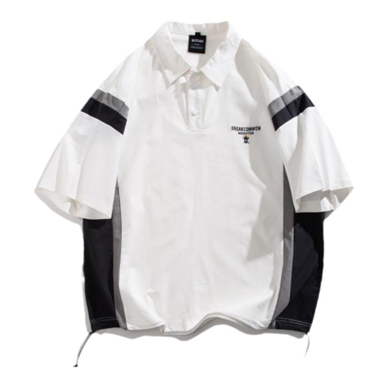 WHXS夏季短袖学院风字母polo衫