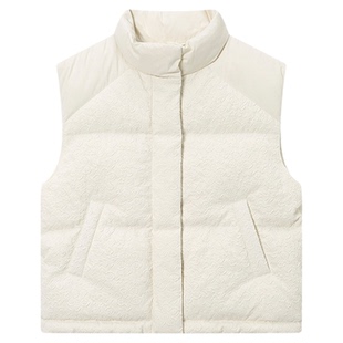 RBIGX瑞比克童装2025秋冬新款轻薄背心女童压花高贵典雅羽绒马甲