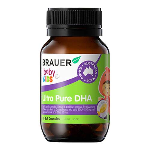 dha儿童学生青少年鱼油鱼肝油钙镁锌蓓澳儿brauer百澳年记忆力