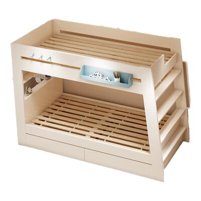 儿童床上下同宽双层床两层小户型大人上下铺木床交错式高低子母床