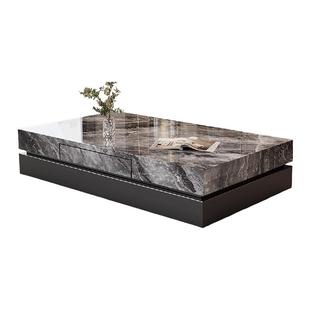 政府补贴意式极简岩板茶几轻奢简约现代客厅家用小户型大尺寸茶几