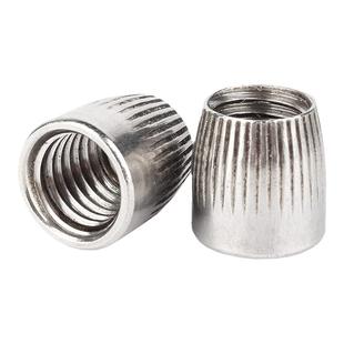 304不锈钢锥形螺母 锥型螺帽滚花内爆膨胀防滑圆螺丝帽M6M8M10M12