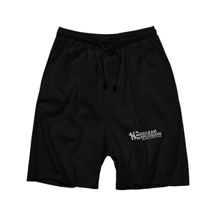 核爆炸宽松阔腿黑色西海岸奇卡诺全棉松紧腰大码针织六分休闲短裤