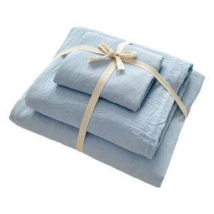 ins床上用品四件套纯棉全棉被套床笠四季通用学生宿舍床单三件套4