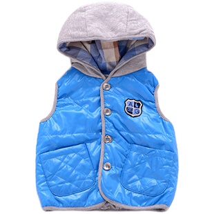 儿童秋冬丝绵马甲男女童棉内胆背心女童棉坎肩宝宝舒适保暖背心