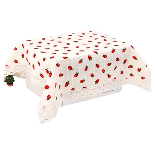 纯棉打印机防尘盖布电脑冰箱万能盖巾床头柜田园风碎花音响小方巾