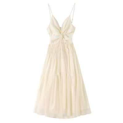 现货秒发吊带大摆海边度假连衣裙