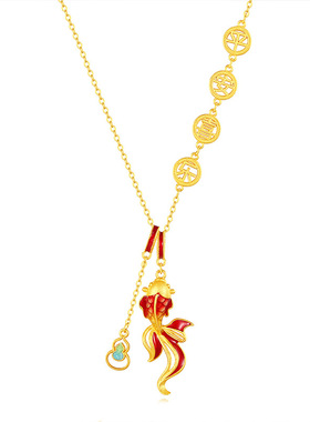 鸿运锦鲤项链女S925银