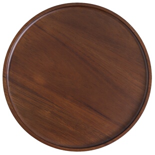 日式木质托盘茶盘木托盘木盘圆形茶水杯子收纳家用放茶杯餐盘果盘