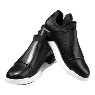 GENANX闪电潮牌休闲鞋户外运动黑面白底新款厚底中高帮鞋子男潮流