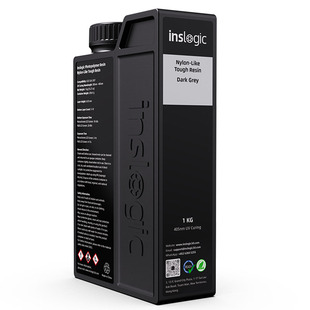 Inslogic类尼龙树脂LCD光固化光敏树脂3D打印机耗材高韧性抗冲击易成型低气味工程零件适用智能派创想纵维1KG