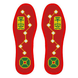 手工刺绣男女半成品精准印花十字绣鞋垫棉正格针孔绣花自绣5双装