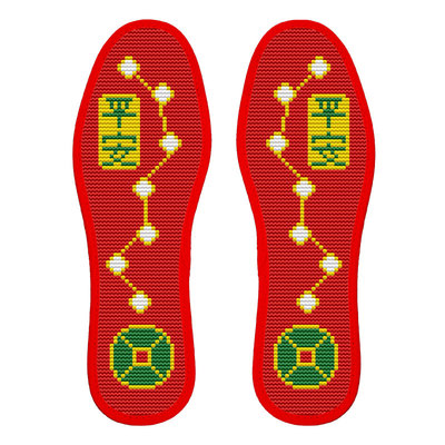 加厚精准印花正格十字绣鞋垫