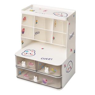 笔筒收纳盒一体创意神器轻奢高级感儿童好物书桌桌面抽屉式写字台