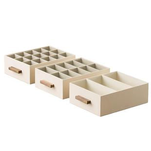 内衣收纳盒分格神器放内裤袜子三合一家用衣柜子抽屉式布艺整理盒