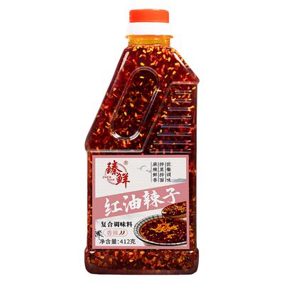 臻鲜四川香辣红油辣子大瓶装412g