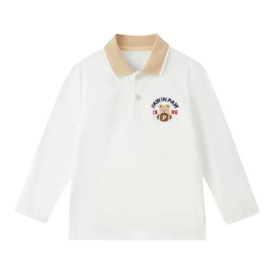 PawinPaw卡通小熊童装春秋男宝宝休闲舒适长袖儿童POLOT恤