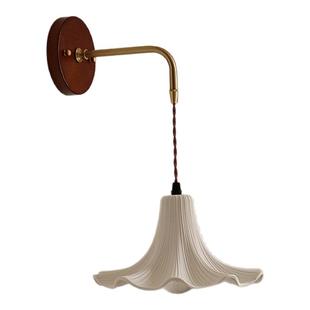 法式中古风陶瓷壁灯卧室床头客厅玄关过道阳台民宿背景墙装饰灯具