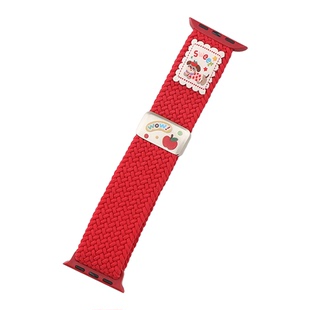 【尼龙编织】适用于iWatchs11代磁吸扣表带苹果手表s9女生applewatch8新款秋冬SE透气Ultra2可爱苹果贴布小狗