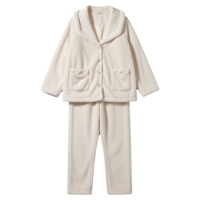 甜美公主风加绒保暖家居服套装