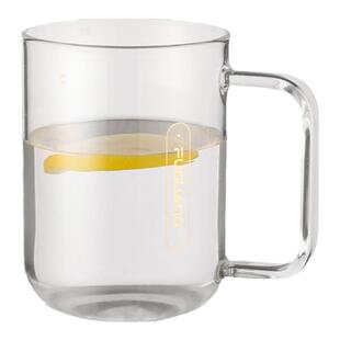 富光高硼硅玻璃水杯马克杯女生办公室带把手男士茶杯刻度牛奶杯子