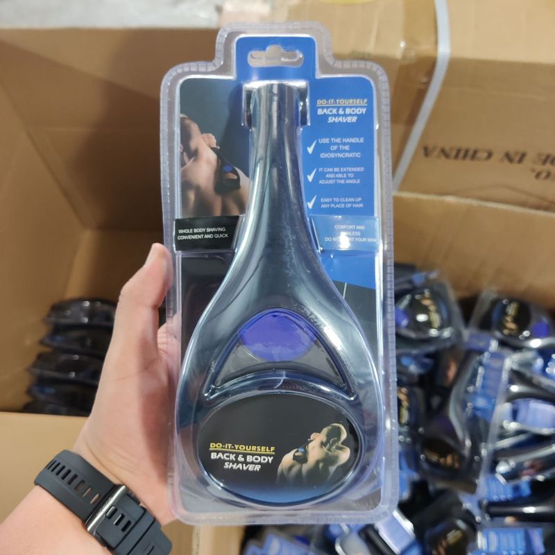 Do-it-yourself男士背部手动剃毛器长毛剃清洁可折叠用品手柄
