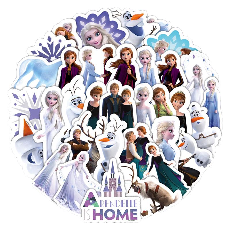 50张冰雪奇缘可爱艾莎公主贴纸