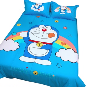 卡通四件套纯棉男孩学生被套全棉100哆啦A梦床笠上下铺儿童房床品