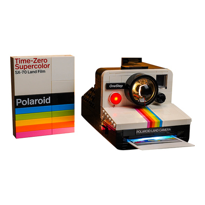 适用乐-高积木灯饰宝丽来展示盒