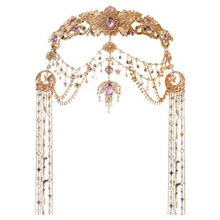 古风汉服异域风西域公主造型流苏发冠发箍气质光圈百搭演出造型女