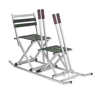 折叠冰车户外成人滑冰车雪地车冰上爬犁冬季冰车双人滑冰车雪橇