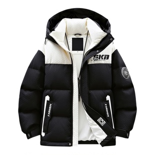 白鸭绒外套男孩羽绒服冬季新款初中学生男装士加厚大童青少年潮牌