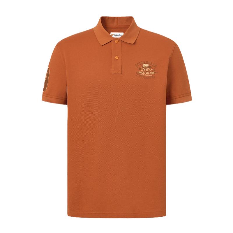 【100%棉】GOLDEN BEAR/金熊2026新品男士透气网眼纯棉短袖POLO衫