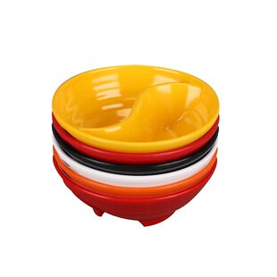 网红柳州螺蛳粉双拼碗密胺仿瓷鸳鸯碗双格面碗汤粉碗清汤辣汤面碗