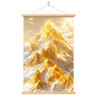 日照金山挂画客厅装饰画现代简约沙发背景画高级感背有靠山玄关画