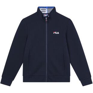 FILA斐乐外套男2025秋新款通勤针织运动上衣休闲立领男士拉链夹克