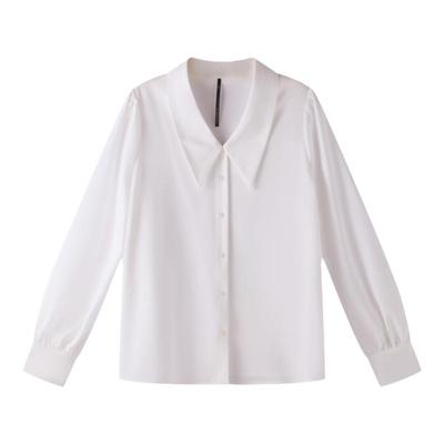 CHICBLISS通勤尖领缎面长袖