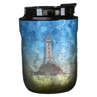 男士便携双层纯钛咖啡杯高档轻奢钛杯水杯外出车载保温杯精致礼品