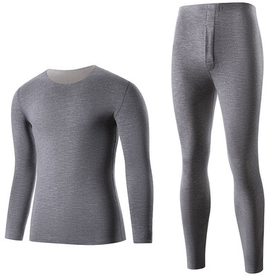 发热德绒中高领简约男士保暖内衣