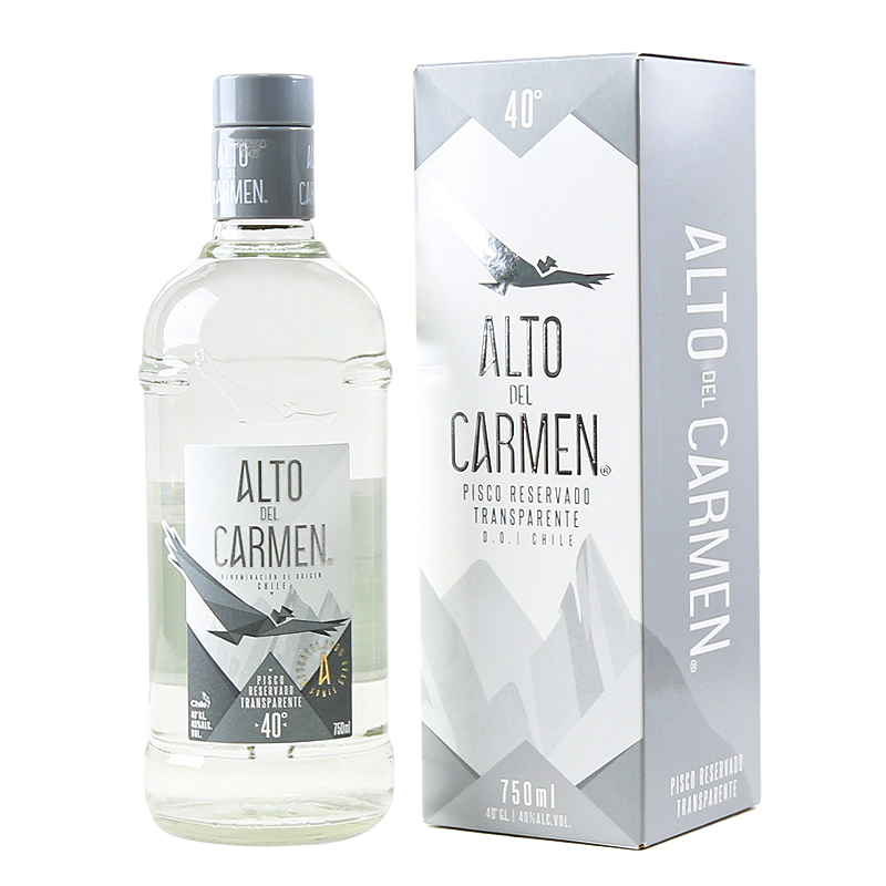 卡曼之巔銀瓶皮斯科白蘭地酒ALTO DEL CARMEN PISCO原裝700ml洋酒